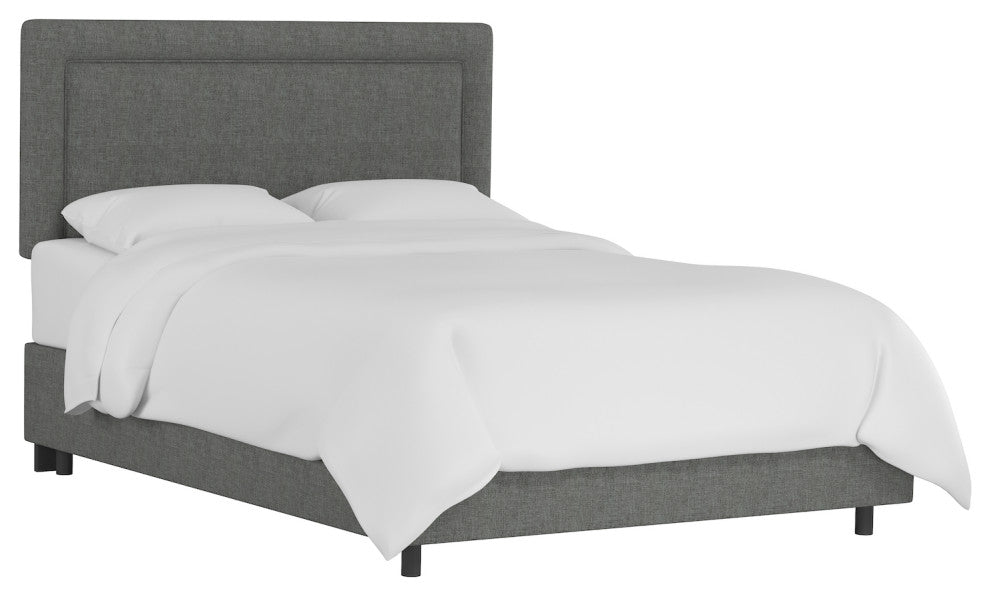 Ana Queen Square Bed, Zuma Charcoal