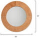 Cross Stitch Mirror, Buff Leather