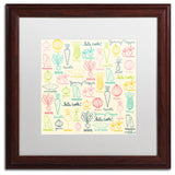 Elizabeth Caldwell 'Yummy Veggies' Art, Wood Frame, White Mat, 16x16