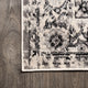Denia Ornate Geometric Medallion Area Rug, Dark Gray, 4 X 6