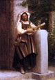 Jean-Leon Gerome An Italian Girl Playing a Mandolin Wall Decal