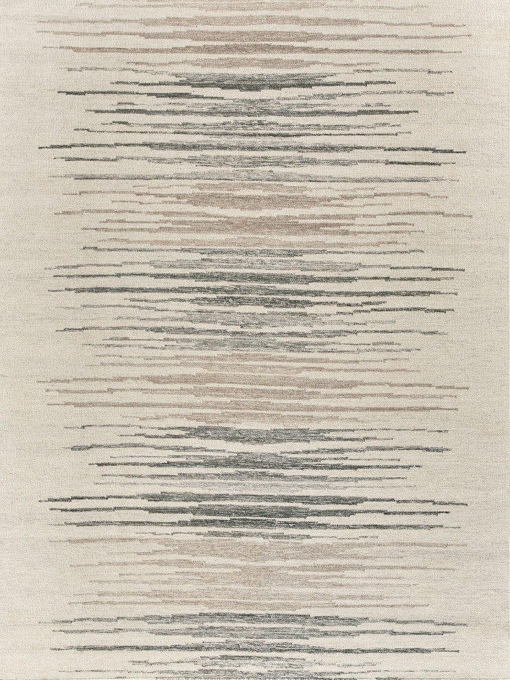 Scandinavian Handmade Hand Loomed Wool Ivory/Blue/Gray Area Rug, 14'x18'