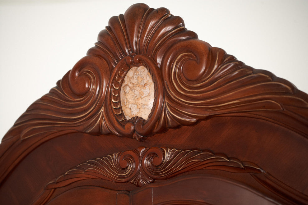 Cortina Dresser and Mirror Set - Honey Walnut