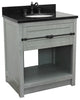 30" Single Vanity, Gray Ash, Black Galaxy Top, Oval Sink