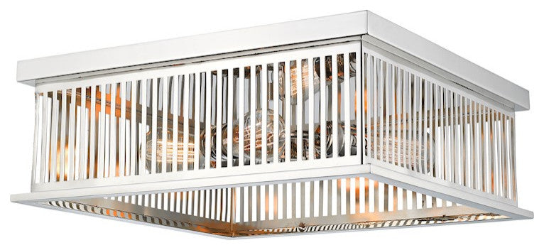 Zlite 333F4PN 4-Light Flush Mount, Polished Nickel