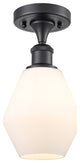 Innovations 516-1C-BK-G651-6-LED 1-Light Semi-Flush Mount, Matte Black