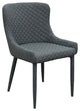 Fabric Upholstered Meta Accent Chairs with Diamond Stitch Design, Gray Pack of 2