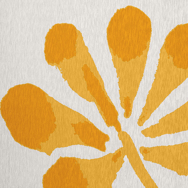 Petals Spring Chenille Rug, Yellow, 5'x7'