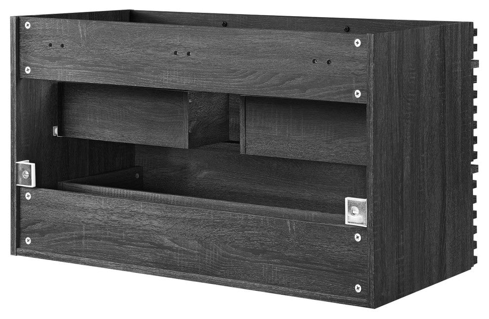 Render 36" Wall-Mount Bathroom Vanity Cabinet, Charcoal