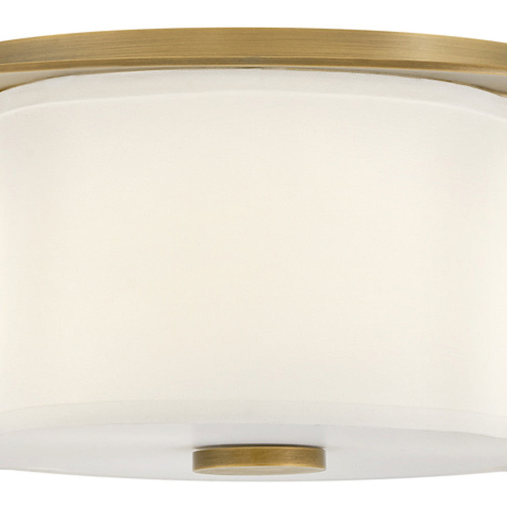 Hinkley Delaney Medium Flush Mount, Heritage Brass