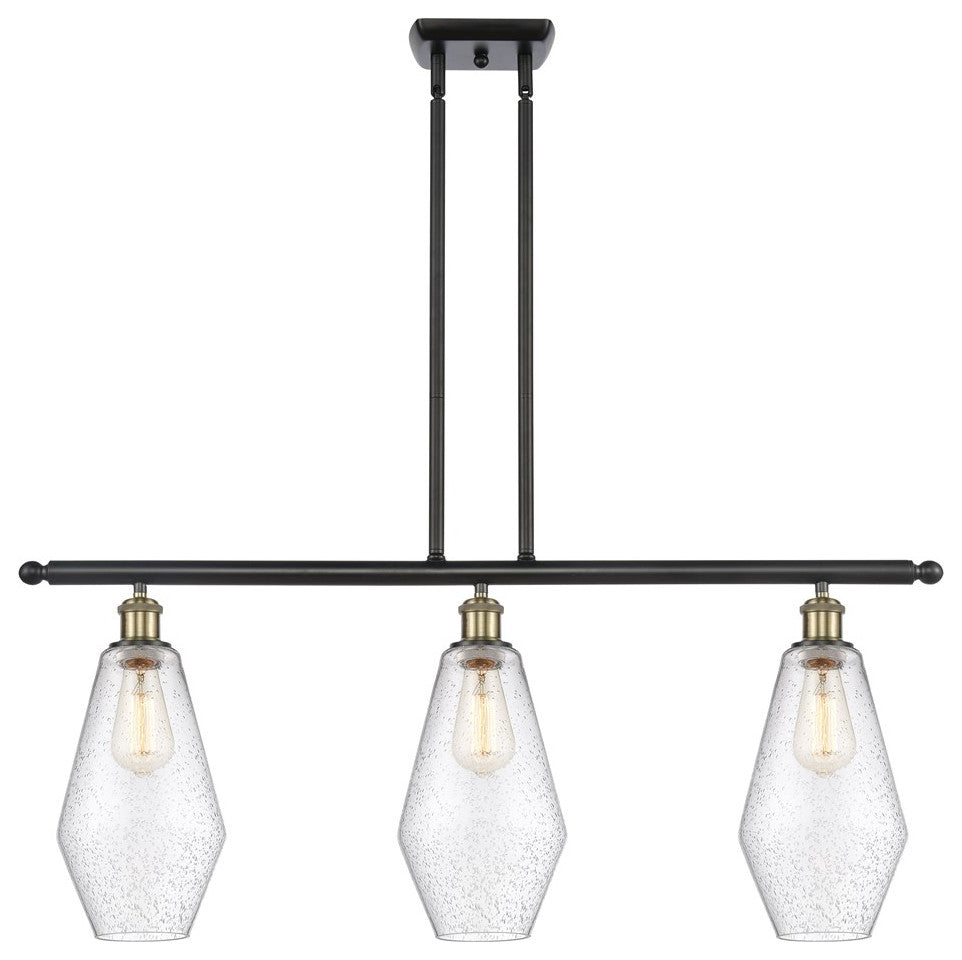 Cindyrella 3-Light Island Light 516-3I-BAB-G654-7, Black Antique Brass