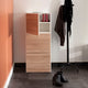 Bamboo Shoe Storage Cabinet, White/Natural Oak