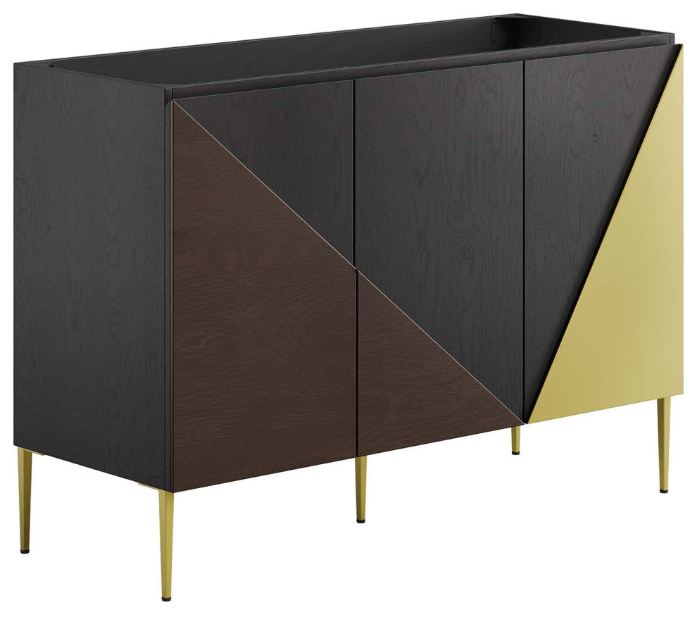 Alchemist 48" Double Sink Bathroom Vanity - White Black