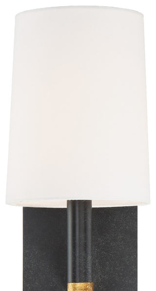 Weston 1 Light Wall Mount in Black/Antique Gold