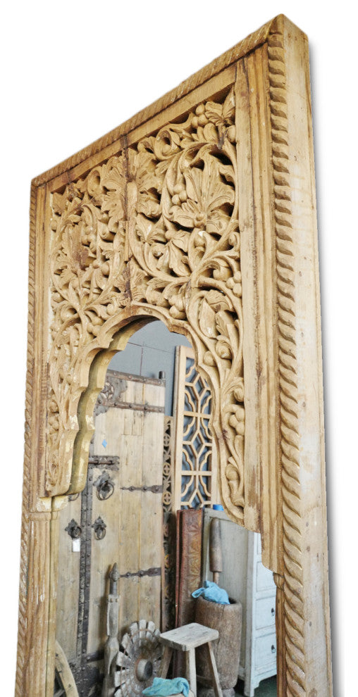 Tall Carved Window Facade Mirror 1
