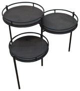 Anaheim Indira Foldable Planter Stand in Modern Black on Solid Wood