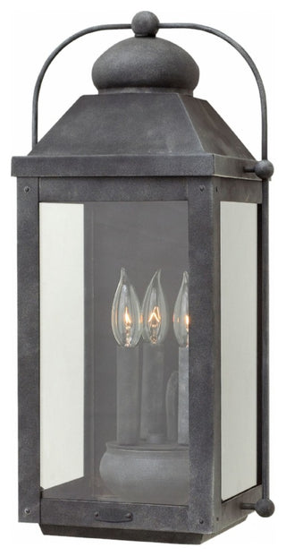 Outdoor Anchorage 3-Light, Aged Zinc