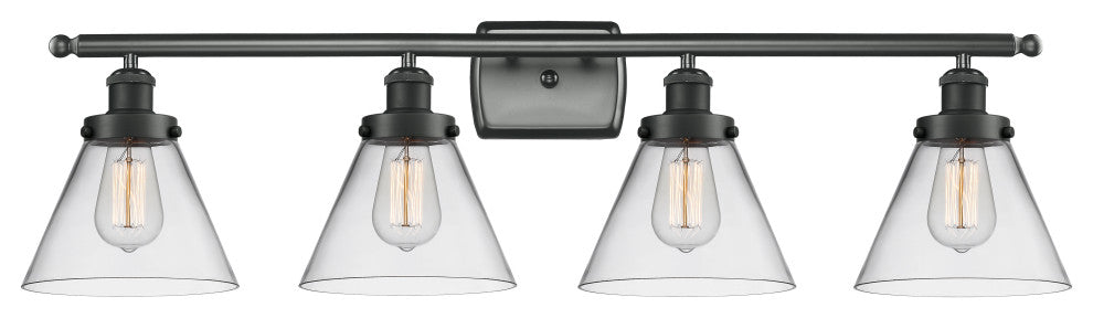INNOVATIONS LIGHTING 916-4W-BK-G42-LED Large Cone 3 Light Bath Vanity Light