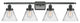 INNOVATIONS LIGHTING 916-4W-BK-G42-LED Large Cone 3 Light Bath Vanity Light
