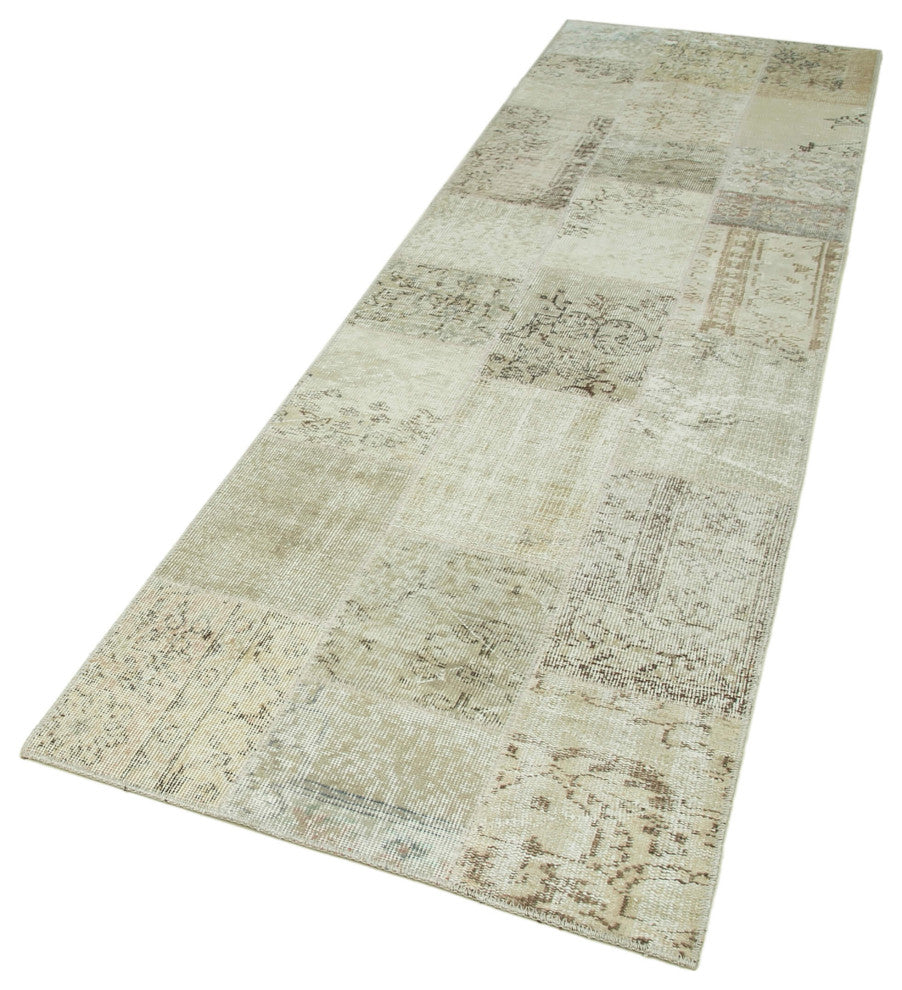 Rug N Carpet - Hand-Knotted Oriental 2' 9" x 9' 10" Small Patchwork Runner Rug