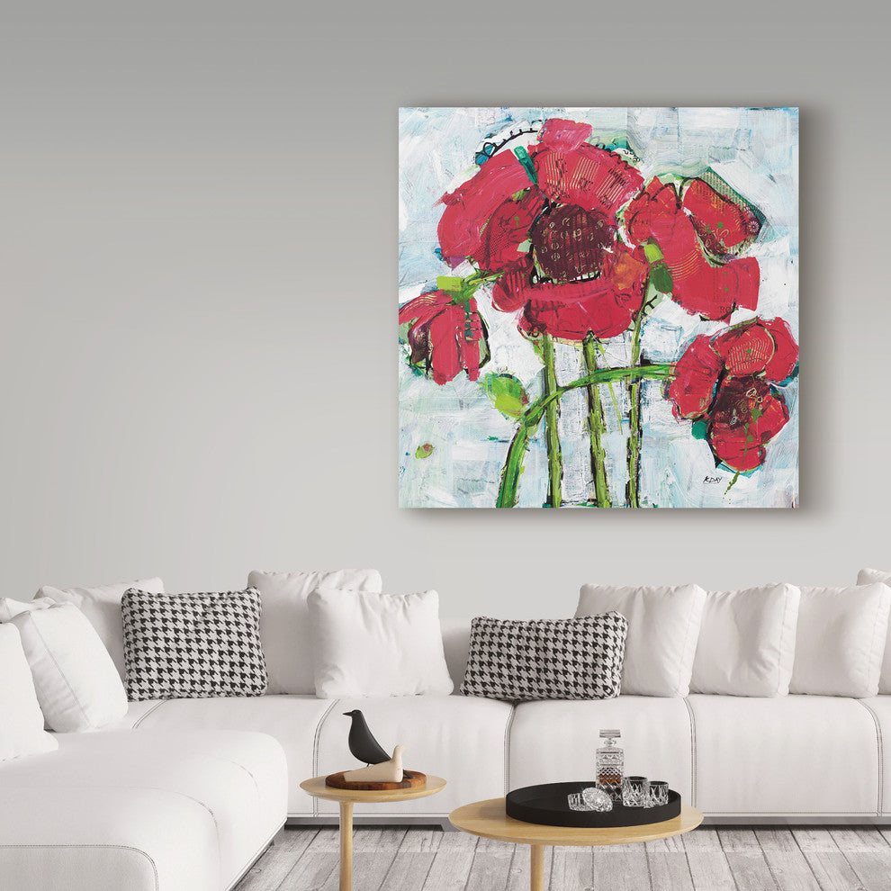 Kellie Day 'Pop Square With Magenta' Canvas Art, 18"x18"