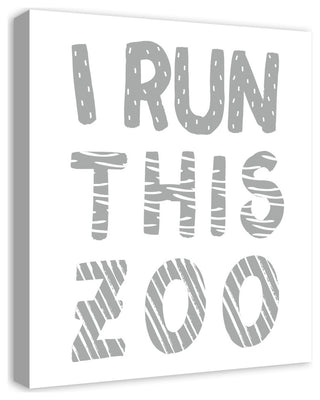 I Run This Zoo 20x24 Canvas Wall Art