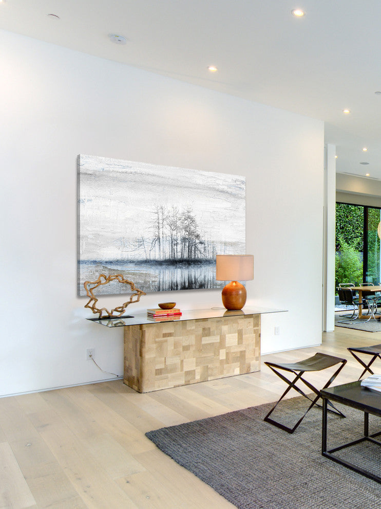"Tree Island" Painting Print on Wrapped Canvas, 18"x12"