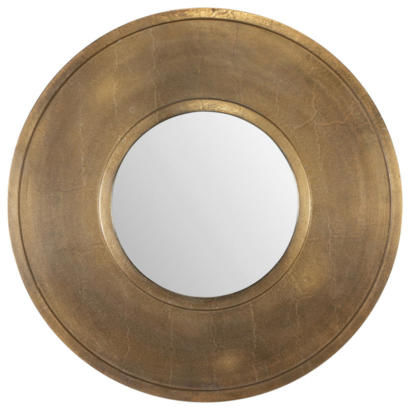 Uttermost Axel Round Brass Mirror