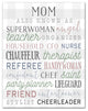 Mom Words 11x14 Canvas Wall Art