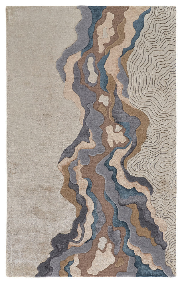 Weave & Wander Arwyn Modern Viscose Rug, 2'x3'