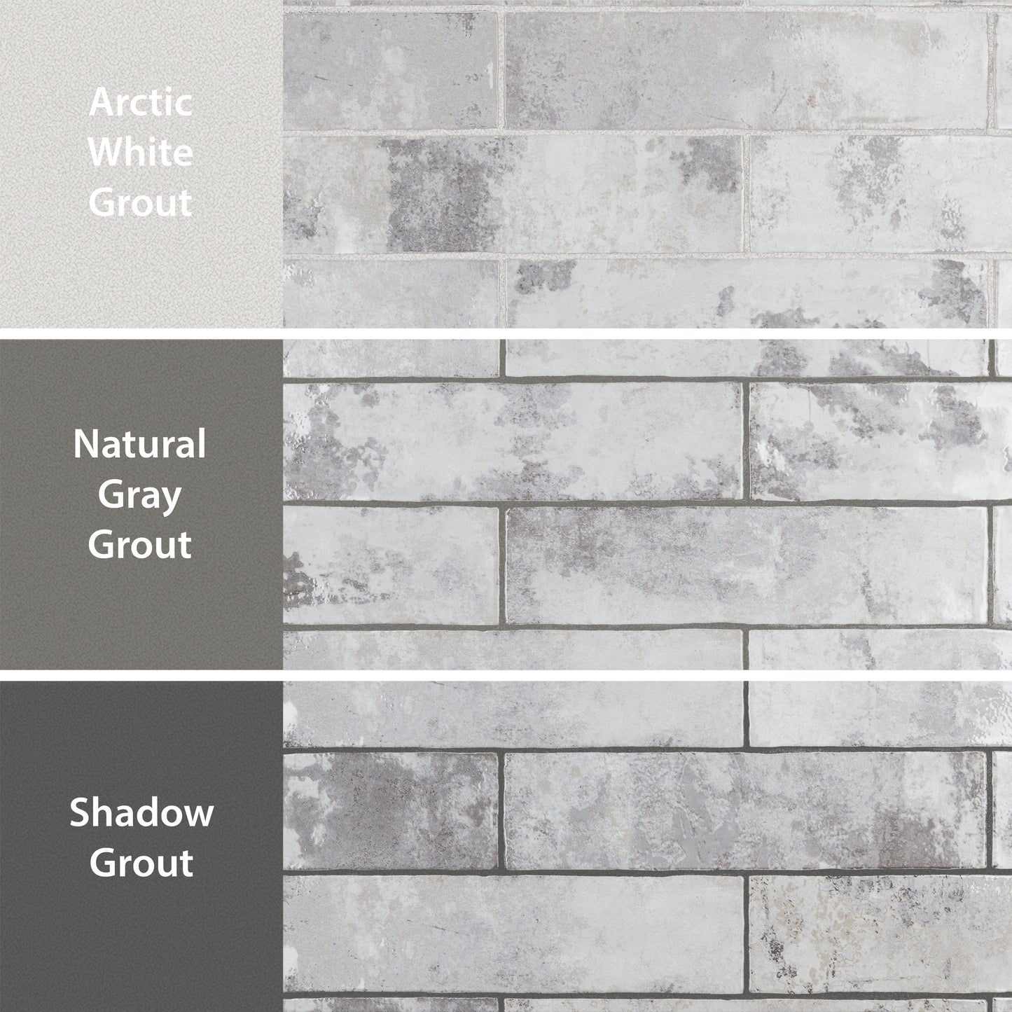 Biarritz 3" x 11-7/8" Ceramic Wall Tile, Grey