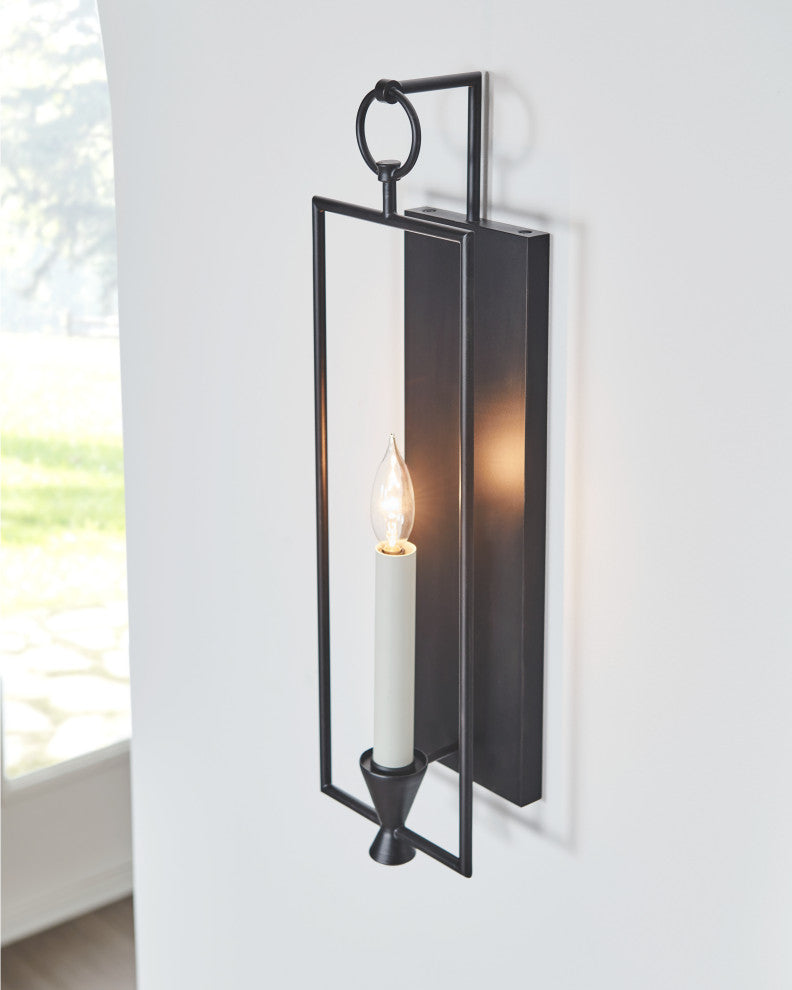 Keystone Sconce, Aged Iron