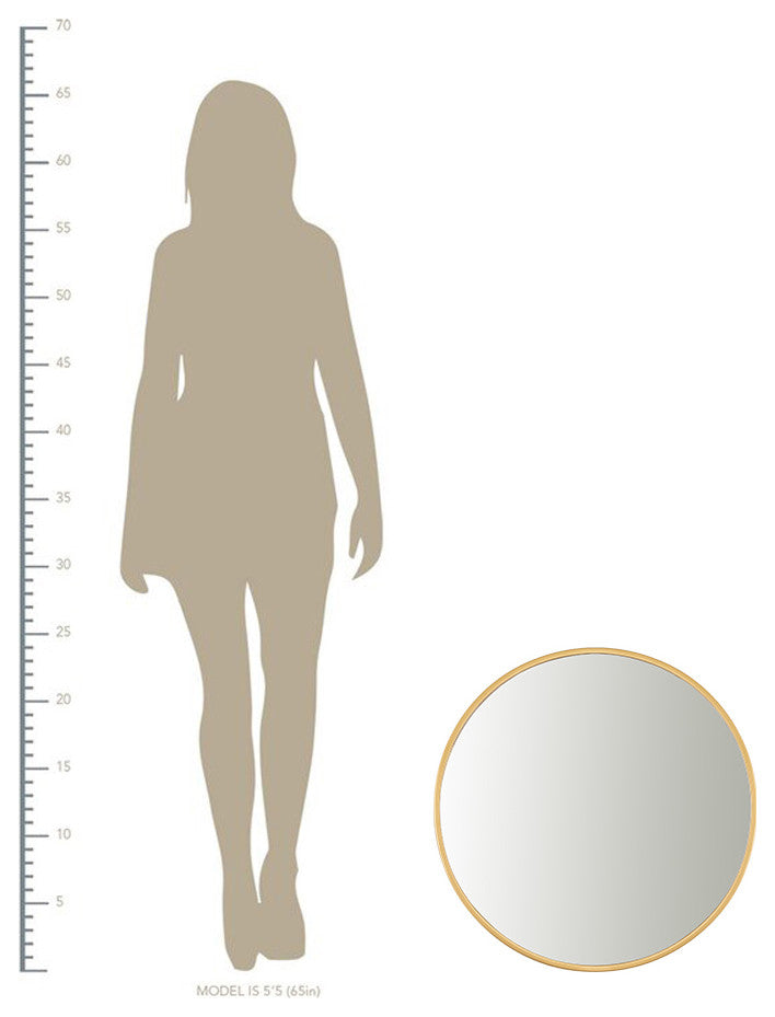 Utopia Alley Wall Mounted Mirror- Wall Hanging Mirror Decoration, Gold
