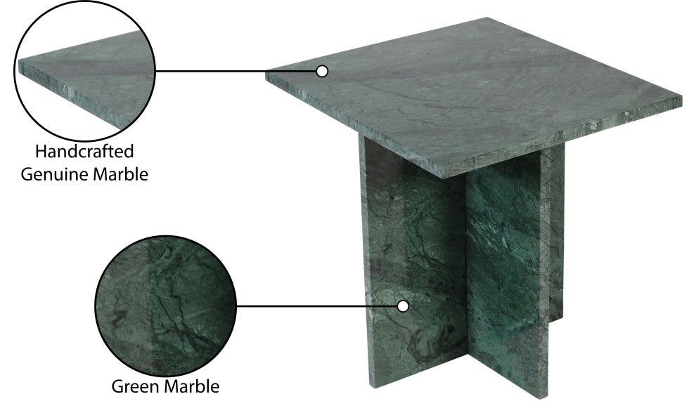 Verona Marble End Table, Green