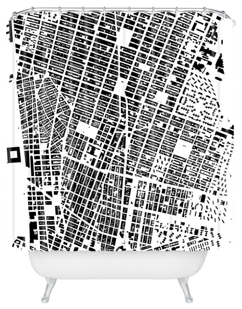 CityFabric Inc NYC White Shower Curtain