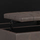 Harrison Large Square Coffee Table Storage Ottoman, Distressed Brown