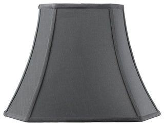 Square Cut Corner Shade Black Fabric/Gold Liner