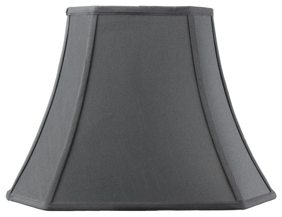 Square Cut Corner Shade Black Fabric/Gold Liner