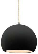Radiance Small Globe 1-Pendant, Carbon Matte Black/Brushed Nickel, Bulb