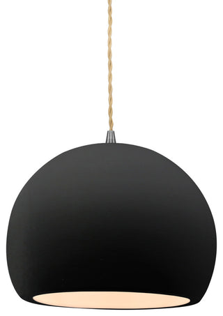 Radiance Small Globe 1-Pendant, Carbon Matte Black/Brushed Nickel, Bulb