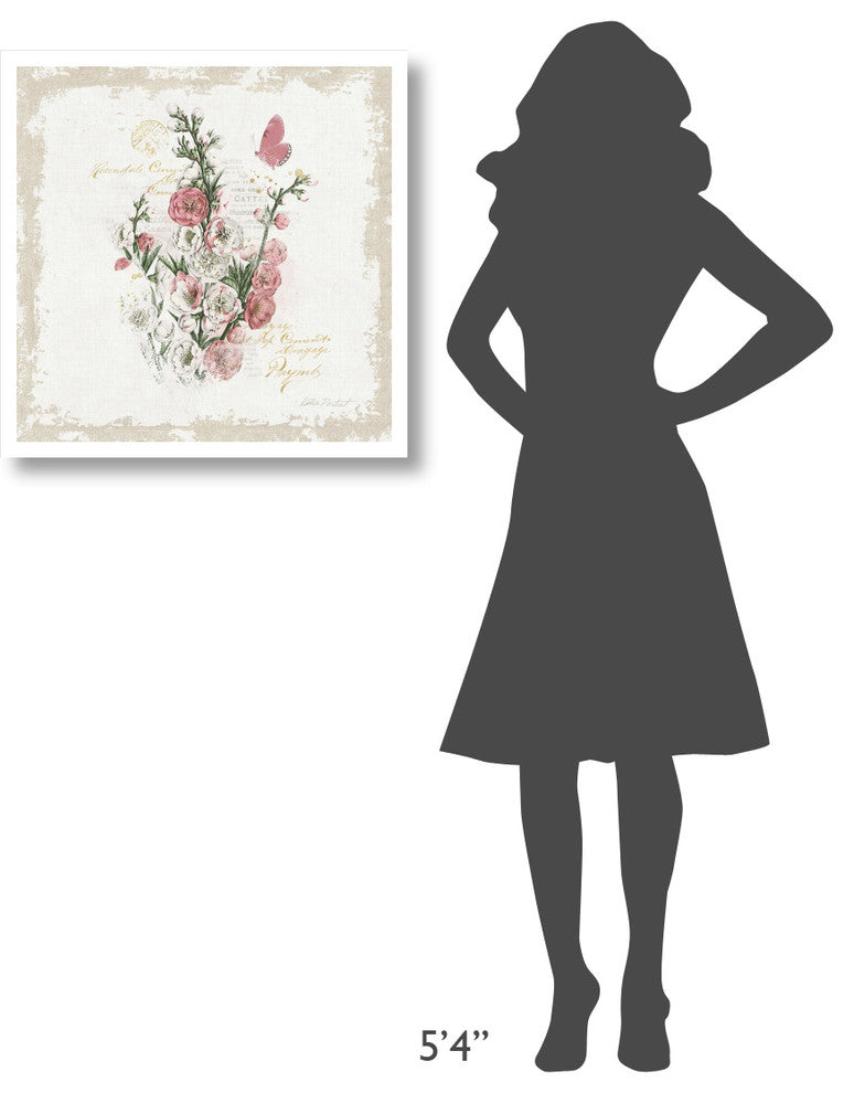 "French Romance III Distressed" Digital Paper Print by Katie Pertiet, 26"x26"