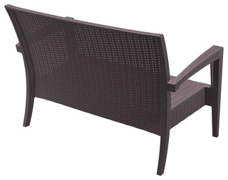 Compamia Miami Outdoor Love Seat, Brown