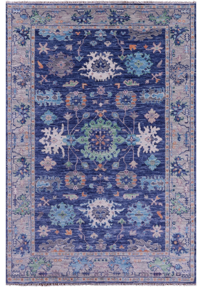 Turkish Oushak Hand-Knotted Wool Rug 6' 3" X 9' 3" - Q15702