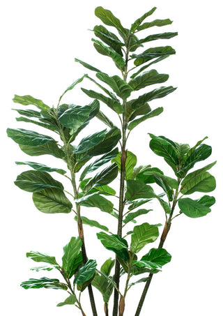 73.23" Artificial Fiddle Leaf Fig Plant, Planter, Set of 2