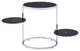 ACME Lynch Side Table, Black and Chrome Finish