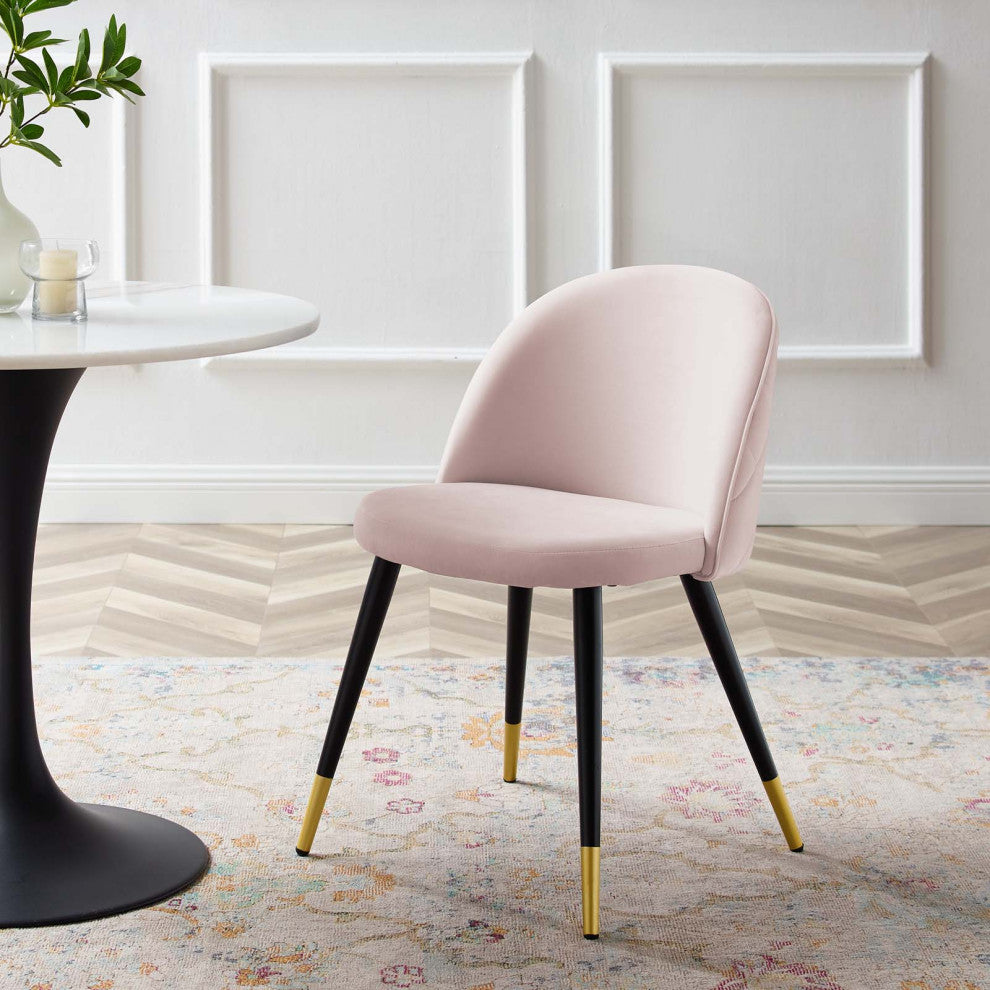 Modway Cordial Performance Velvet dining chairs Set of 2