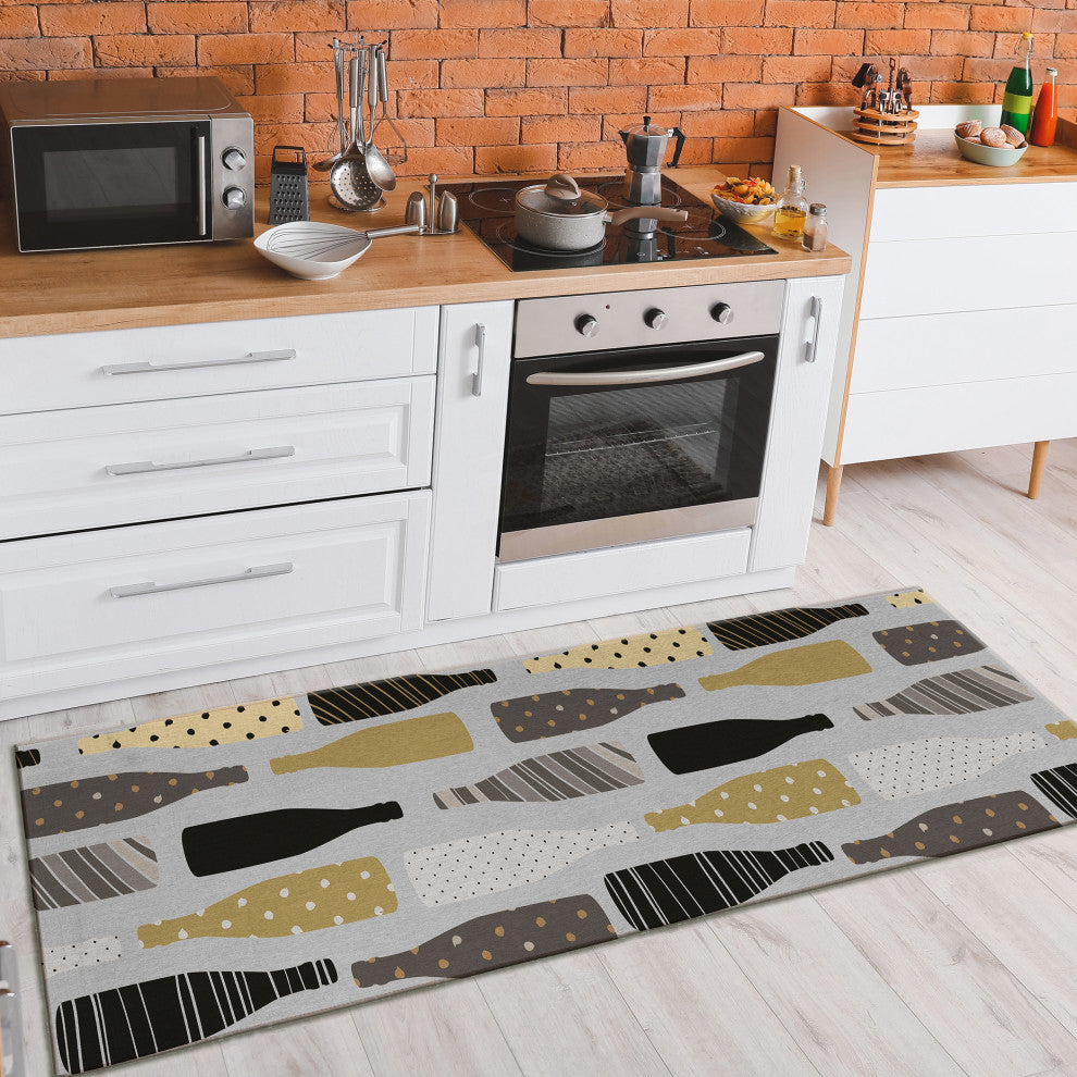 Indoor/Outdoor Kendall KE12 Silver Machine Washable 2'3" x 7'6" Runner Rug