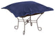 Scroll Puff Ottoman With Cover, Titanium Frame, Bella Royal
