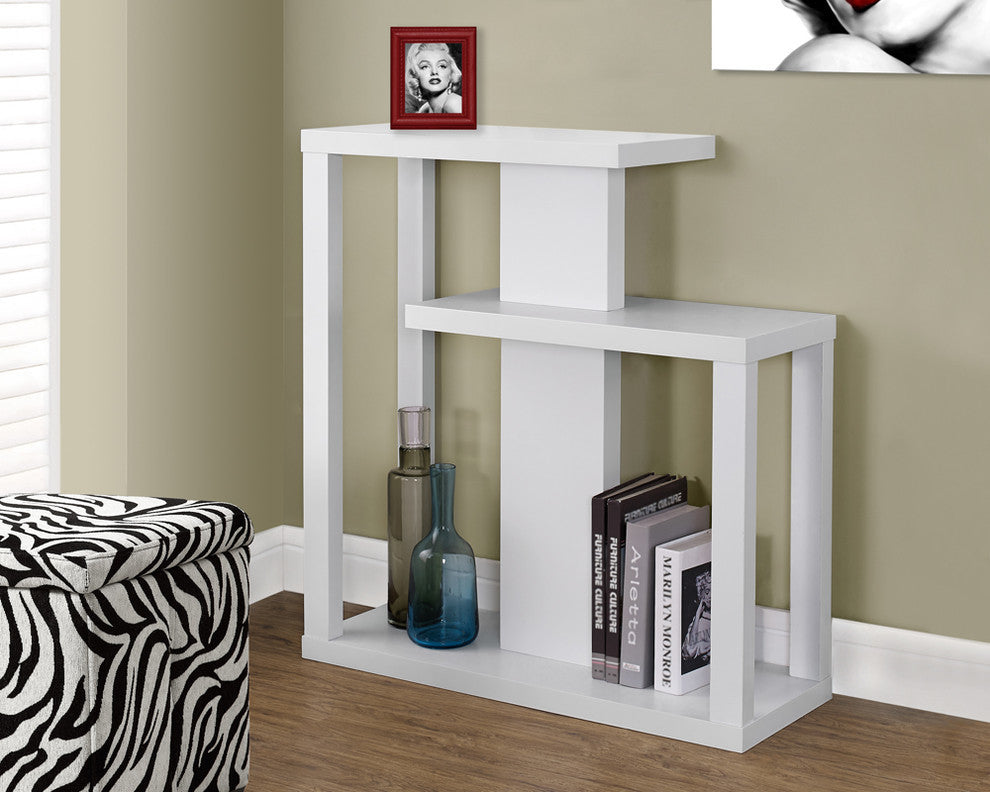 Accent Table, 32" White Hall Console