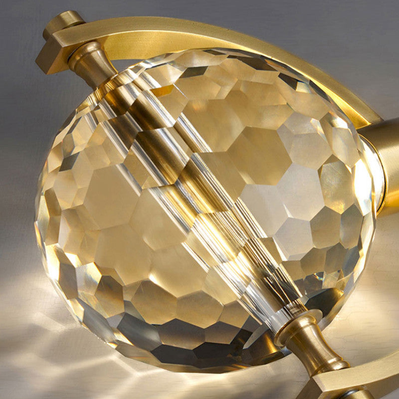 MIRODEMIÂ® Varigotti | Modern Crystal Gold LED Chandelier, Sphere